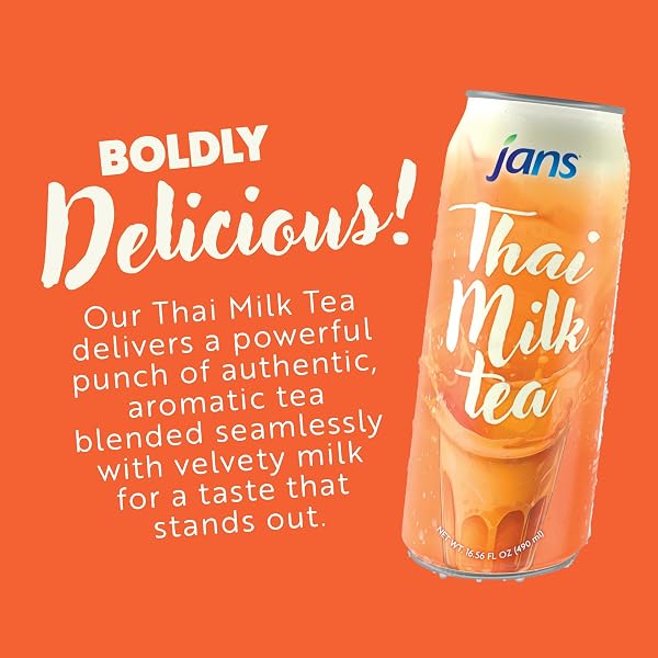 JANS THAI MILK TEA DRINK 16.56 FL OZ (PACK OF 6)