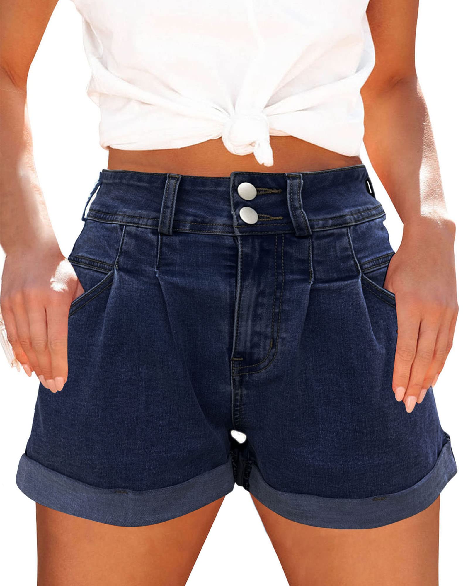 Hilltichu Womens Relaxed Fit Casual High Waist