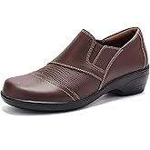 Ysekloiy Loafers for Womens Comfort Leather Slip On Dress Shoes for Office Business