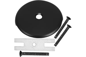 ANDRESLAD Single Hole Bathtub Overflow Drain Trim Kit with Screw, Matte Black Tub Drain Cover Plate