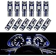 HEVLE 12PCS T5 LED Bulb, led dash light bulbs, 3030 Chips Super Bright 74 73 37 2721 LED Light Bulbs Canbus Error Free for Auto Car Dashboard Dash Instrument Panel Gauge (Blue)