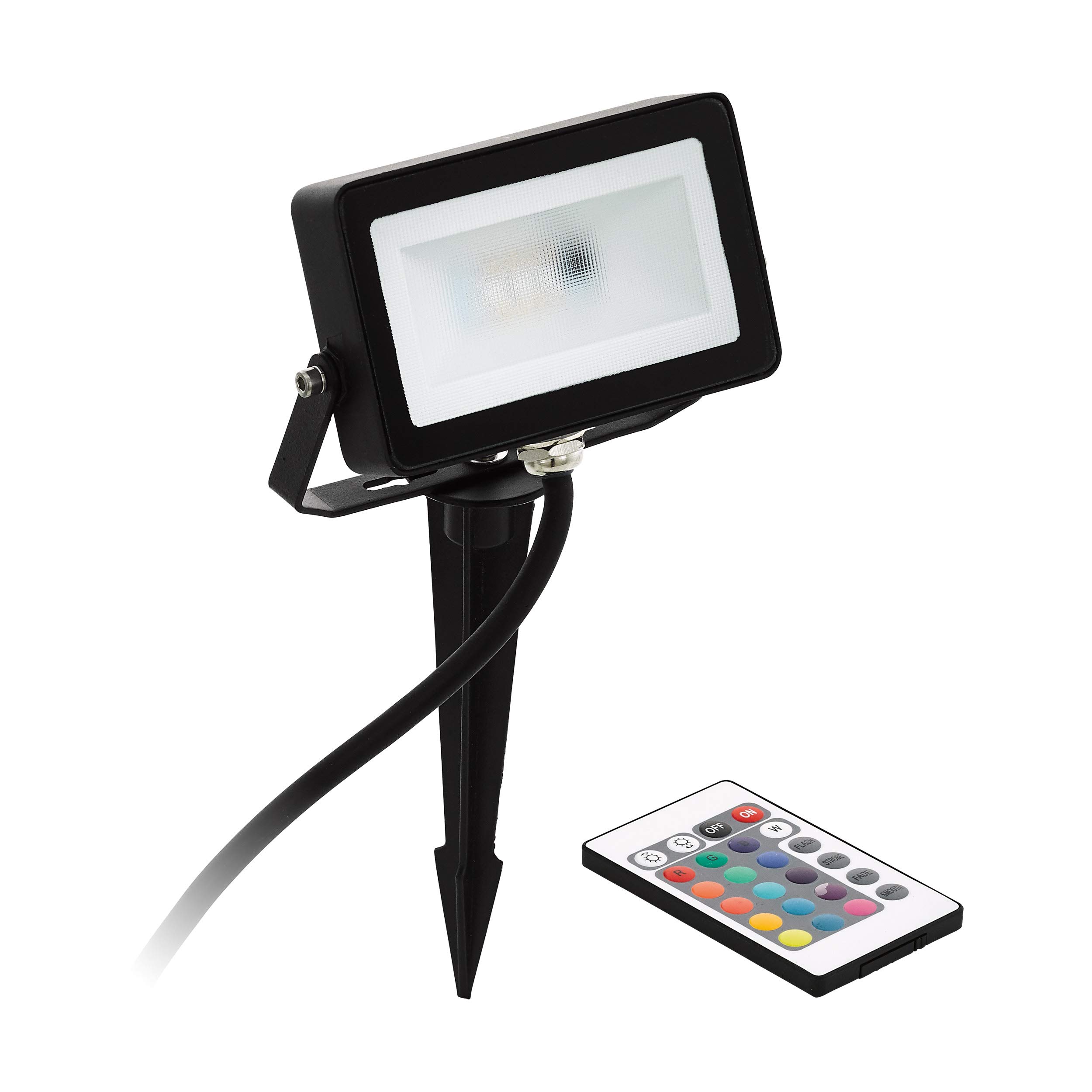 EGLO 98185 FAEDO 4 Exterior Ground Flood Spike Lamp in Black