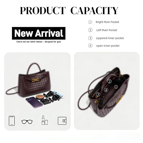WOVEN TOTE BAG FOR WOMEN WITH REMOVABLE PEARL CHAIN VEGAN LEATHER WOVEN PURSE MEDIUM TOP-HANDLE HANDBAGS DESIGNER BAGS