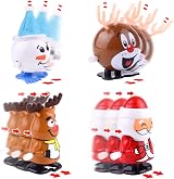 FEPITO 12 Pcs Christmas Wind Up Toys Snowman Reindeer Kids Party Bag Stocking view 7