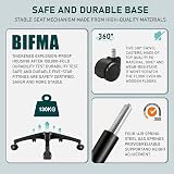 Durrafy Ergonomic Office Chair, Adjustable Lumbar Support, Flip-up Armrests view 6