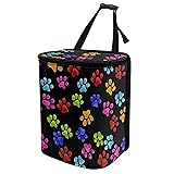 Renewold Colorful Paw Print Car Trash