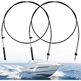 QBselecar 2pcs Gen 1 Boat Throttle and Shift Cables Compatible with Mercury MerCruiser Marine Force Outboard Engine 12FT 600A Replace CC17912