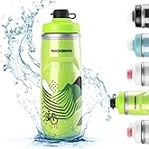 ROCKBROS Bike Water Bottle 21oz Bicycle Water Bottle for 5hrs Insulation Sports Squeeze Water Bottle with Leakproof Design