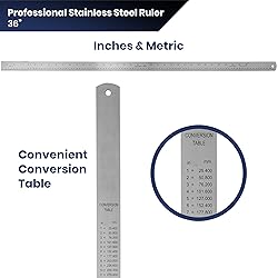 2 Pack Pacific Arc 36 Inch Stainless Steel Ruler