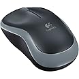 Logitech M185 Wireless Mouse, Silver