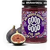 GOOD GOOD Fig Jam - No Added Sugar - Low Calorie - Gluten Free and Vegan - Diabetic and Keto Friendly - 12oz / 330g (Pack of 1)