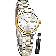 OLEVS Women Watches Business Dress Female Ladies for Small Wrist Watch Gold Silver Tone Stainless Steel Band Analog Quartz Day Date Waterproof Lady Watches