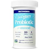Enzymedica SubCulture Probiotic for Mood, Stress &amp; Sleep - 30 Capsules | Probiotic + L-Theanine for Women &amp; Men, Psychobiotic Supplement, 50 Billion CFU, Digestive &amp; Immune Health Support