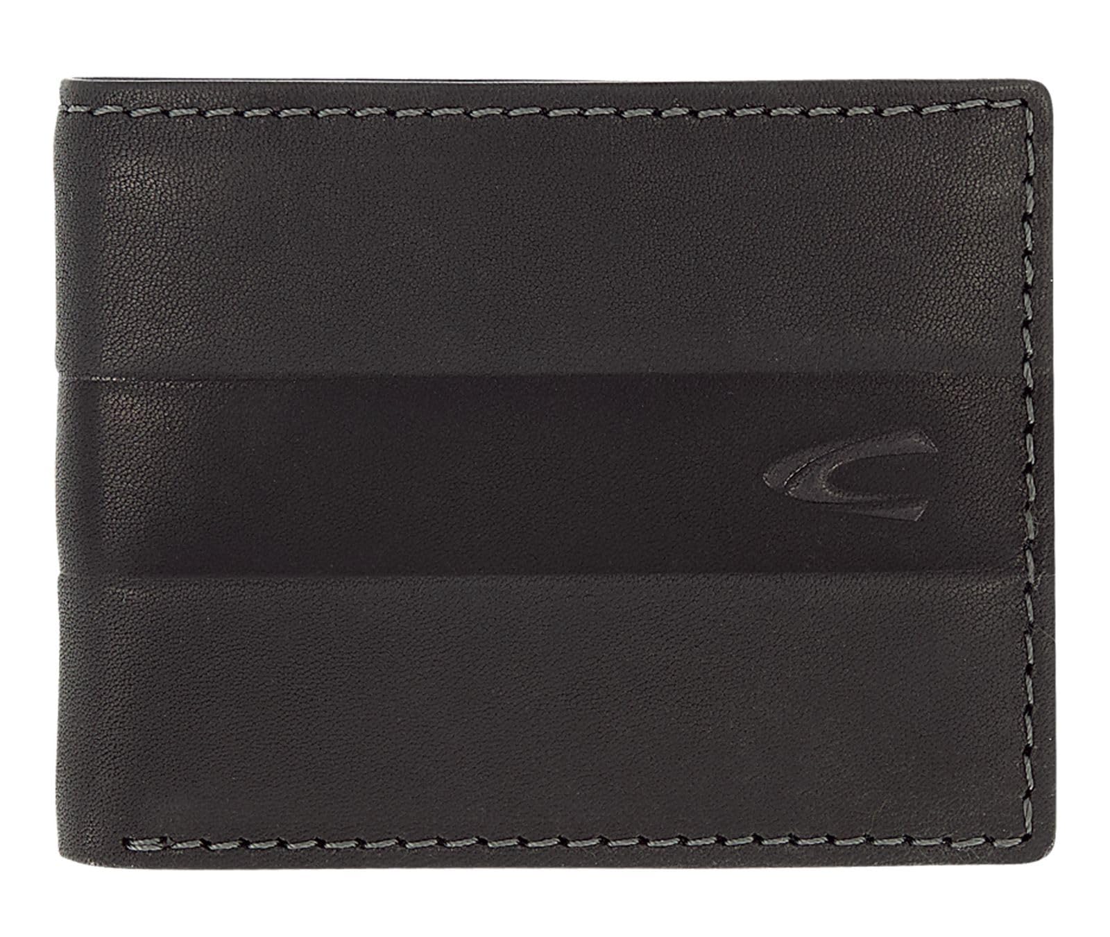 camel active, Mali Men's Wallet (Denim Size), Black, 11 x 2 x 8,5, Card case