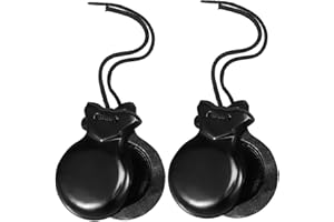 WHAMVOX Wooden Castanets Spanish Percussion Instruments Handheld Finger Castanets Lightweight Portable Music Educational Tool