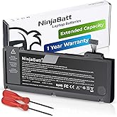 NinjaBatt Battery A1278 A1322 for Apple MacBook Pro 13" [Mid 2012 2010 2009 Early 2011 Late 2011] - Long Lasting [63.5Wh/10.9