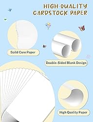 White Cardstock 5x7, 110 Sheets 5x7 Cardstock