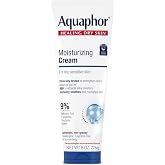 Aquaphor Moisturizing Face and Body Cream with Hyaluronic Acid, 8 OZ | Face and Body Moisturizer for Dry, Sensitive Skin, 48 Hours of Hydration, Non-Comedogenic, Paraben, Dye and Fragrance Free
