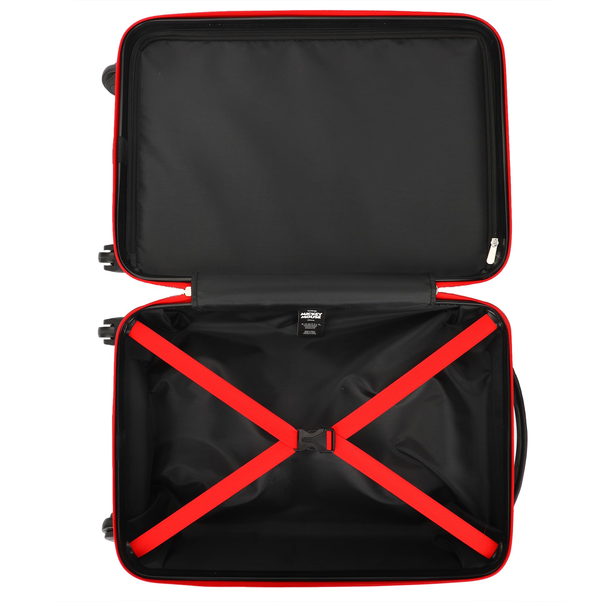 Bioworld Mickey Mouse 21 Molded Carry-On Luggage Mickey and Minnie Heads Hardside Rolling Luggage