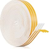 UPSEN Adhesive Weather Stripping Foam Tape 6mm x 3mm x 18m