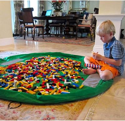 BigNoseDeer Toy Storage Bag Play Mat 60 Inch Foldable Portable Organizer