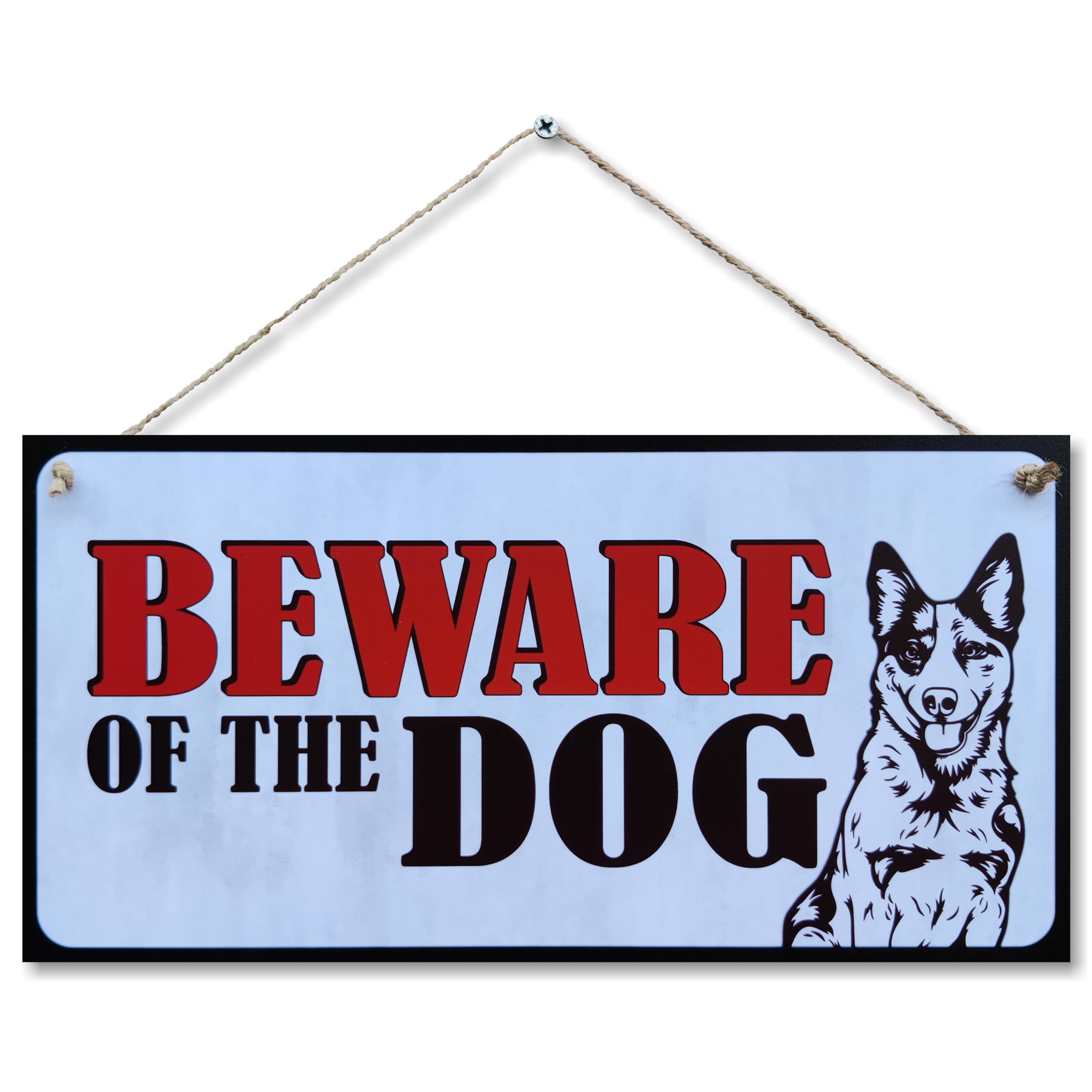 CARISPIBET Beware of the Dog! Australian Cattle Dogs Warning signs for your home outdoors signs Garden gate house plaque door signs 6" x 12"