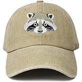 Hepandy Embroidered Raccoon Hats