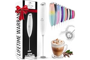 Zulay New Titanium Motor Milk Frother (Without Stand) - Handheld Frother Whisk, Milk Foamer Frother, Mini Blender and Electri