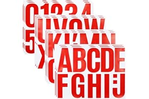 YIKTUNQ 12 Sheets 4 Inch Letter Stickers, Self-Adhesive Waterproof & Tear-resistant Large Capital Alphabet Sticker for Mailbo