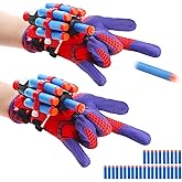 Dolanus Spider Web Shooter Toys for Kids 3 4 5 6 Years Old, Includes 2 Gloves, 2 launchers, 10 Soft Darts, 20 Sucker Darts, Spider Toy, Web Slinger Boy Toys, for Birthdays, Holidays