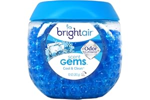 BRIGHT Air Scent Gems Odor Eliminator, Cool and Clean, Blue, 10 Oz Jar