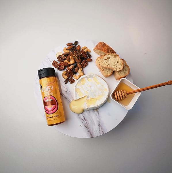 CHICK & ROO ZERO SUGAR HONEY SUBSTITUTE – CLASSIC FLAVOR: NATURALLY ENRICHED WITH HONEY & PROPOLIS, SUGAR FREE, PREBIOTIC FIBER, LOW CARB, NON-GMO, GLUTEN-FREE, (1 BOTTLE, 10.5 FL OZ) (LEMON ZEST)