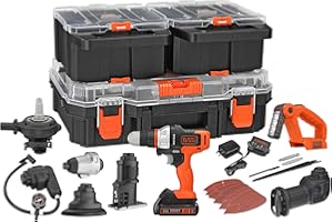 BLACK+DECKER Matrix 20V MAX* Cordless 8-Tool Combo Kit with Storage Case (BDCDMT1208KITC1)