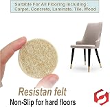 SUL Castor Cup With Felt Pad 66mm Non Slip Floor Protector 8 Pack view 5