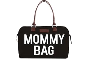 CHQEL Baby Diaper Bag, Mommy Bags for Hospital & Functional Large Baby Diaper Travel Bag for Baby Care (Black)