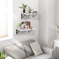 Tectocker-DOU 2 Pc Deep Floating Shelves ; 12 Inch