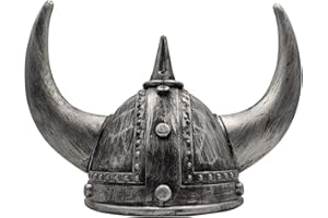 LOOYAR Horned Viking Helmet Berserker Warrior Costume Hat for Battle Play Halloween Cosplay LARP