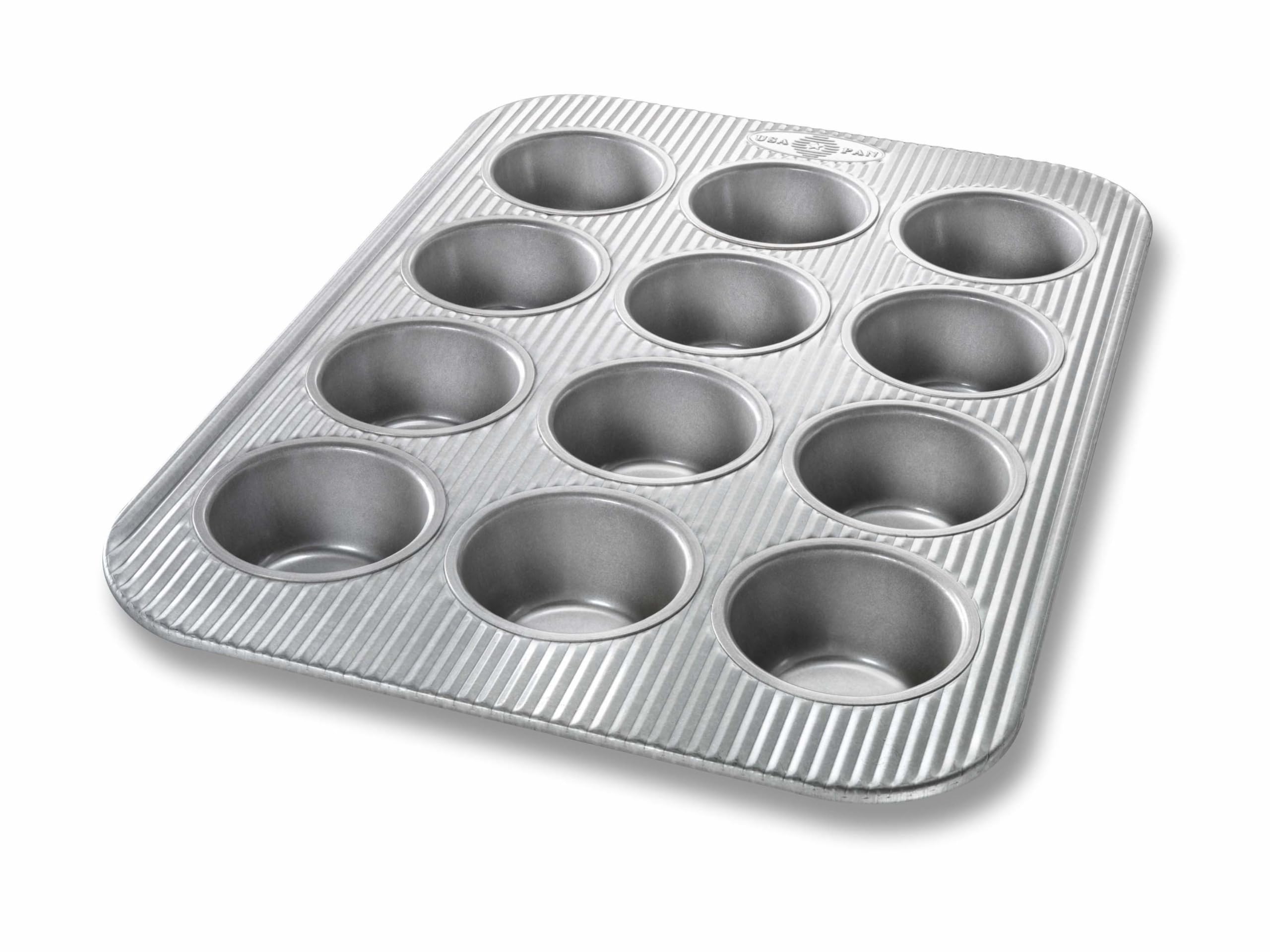 USA Pan Bakeware Muffin Pan, 12-Well, Aluminized Steel