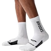 Brooks Ghost Crew Socks, Running Socks with Arch Support for Men &amp; Women