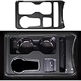Kolya for 2019 2020 2021 2022 2023 2024 Ford Edge Accessories Center Console Gear Shift Panel Cover Water Cup Holder Trim Cover (Carbon Style)