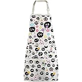 WZMPA Comic Coalball Kitchen Apron No Face Fans Gift Cartoon Briquette Adjustable Apron With Pockets Anime Movie Merch
