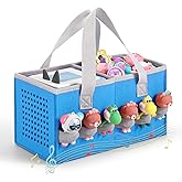 Piaclen Carrying case for Toniebox Audio Player and Figurines Starter Set,Felt Organizer Bag,Travel for toniebox 2 Earphone and charger accessories portable bag (Blue)