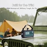 ROCAM Wind Up Solar Radio DAB/FM 5000mAh Power Bank SOS Light Blue view 6