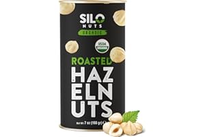 SILO Nuts Organic Hazelnuts – All Natural, Rich in Fibers, Vegan, Roasted Filberts, Great Snack for Parties, GMO-Free, Turkish Origin - 7 oz