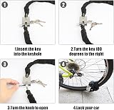 Diyife Heavy Duty Bike Lock 0.9m Anti-Theft Chain with 3 Keys Weatherproof view 5