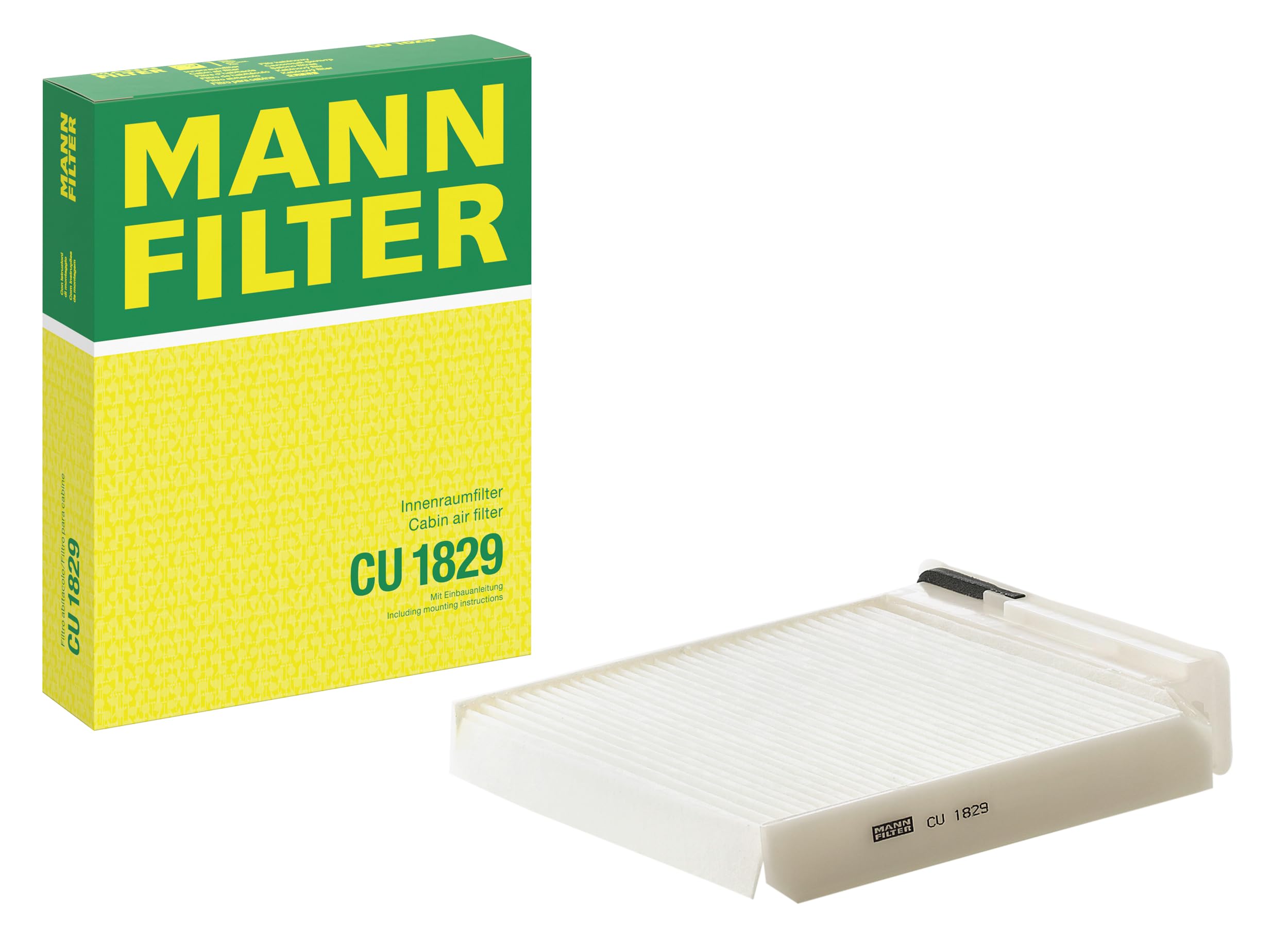 MANN-FILTER CU 1829 Cabin Air Filter - for Cars + Transporters
