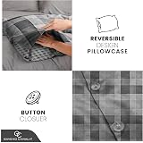 GC Gaveno Cavalia Checked Bedding Double Duvet Cover Grey 200x200 cm view 4
