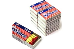 EZ FLAMES 10 Packs Matches 32 count Strike on Box Kitchen Camping Fire Starter Lighter