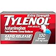 Tylenol Extra Strength Acetaminophen Rapid Release Gels, Pain Reliever & Fever Reducer, 100 ct