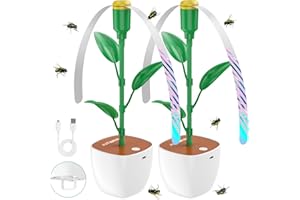 JUTIMER Fly Fans for Tables 2PCS, Upgraded Fly Repellent Fan Outdoor and Indoor Keep Flies Away, USB Powered, DIY Fly Swatter Fan for Outside, BBQ, Restaurants, Picnic